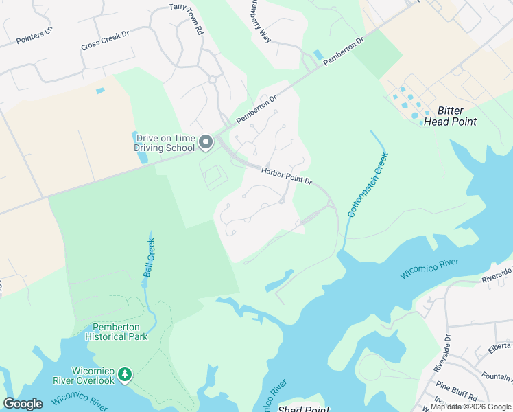 map of restaurants, bars, coffee shops, grocery stores, and more near 1520 Anchors Way in Salisbury