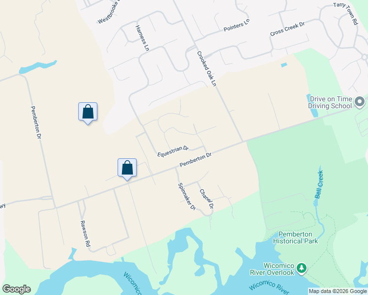 map of restaurants, bars, coffee shops, grocery stores, and more near 5797 Percheron Drive in Salisbury
