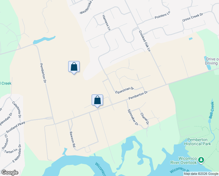 map of restaurants, bars, coffee shops, grocery stores, and more near 27204 Equestrian Drive in Salisbury