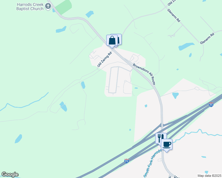 map of restaurants, bars, coffee shops, grocery stores, and more near 7638 Celebration Way in Crestwood