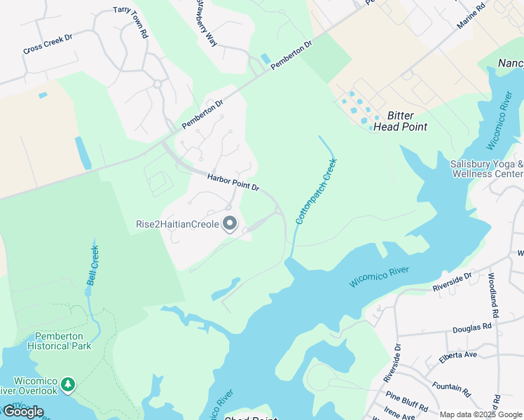 map of restaurants, bars, coffee shops, grocery stores, and more near 1501 Handys Mdw in Salisbury