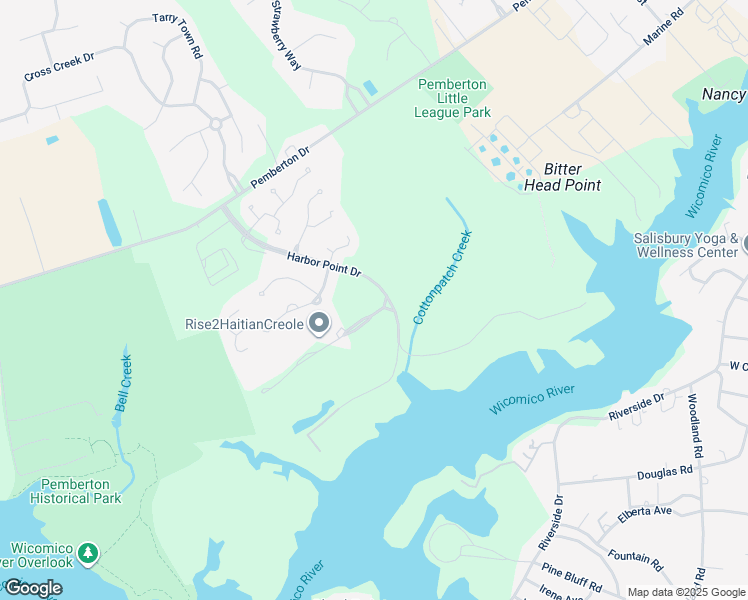 map of restaurants, bars, coffee shops, grocery stores, and more near 1501 Handys Mdw in Salisbury