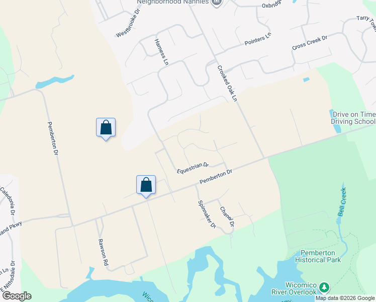 map of restaurants, bars, coffee shops, grocery stores, and more near 5797 Percheron Drive in Salisbury