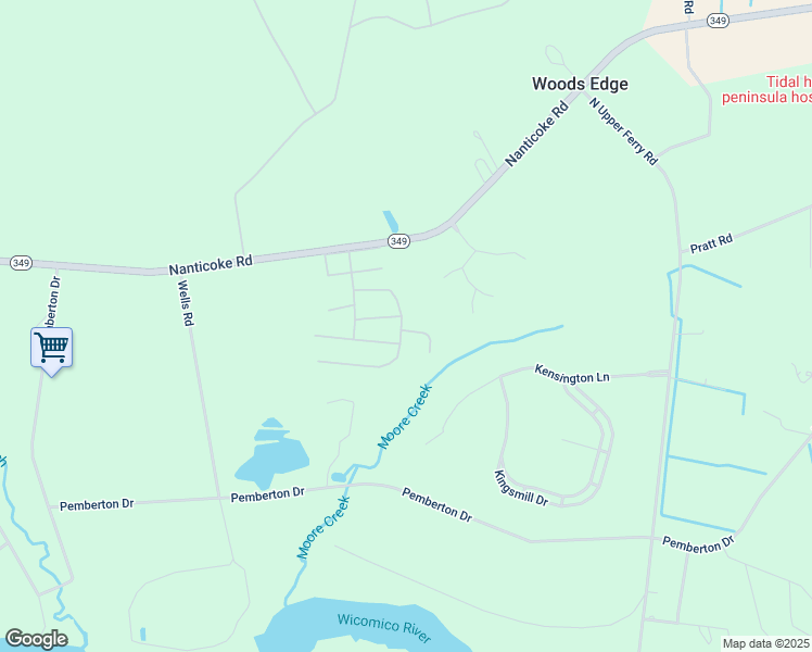 map of restaurants, bars, coffee shops, grocery stores, and more near 5787 Skyline Street in Salisbury