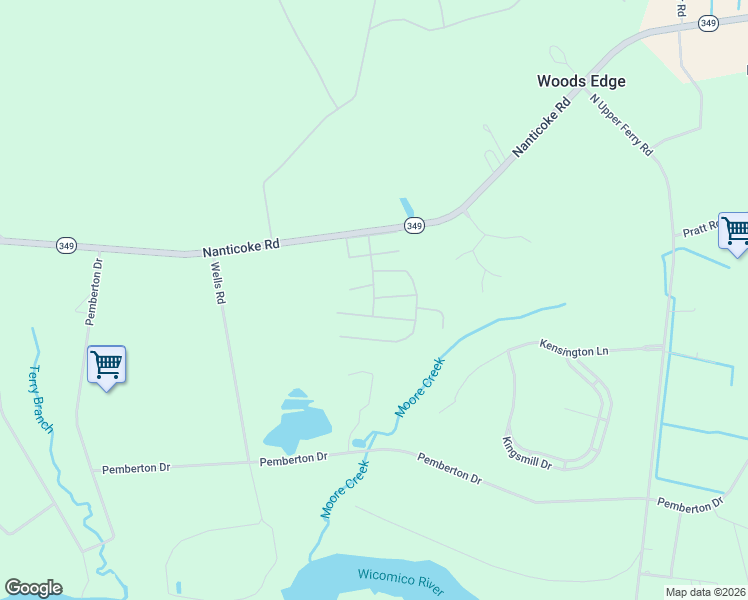 map of restaurants, bars, coffee shops, grocery stores, and more near 5801 Berkshire Street in Salisbury
