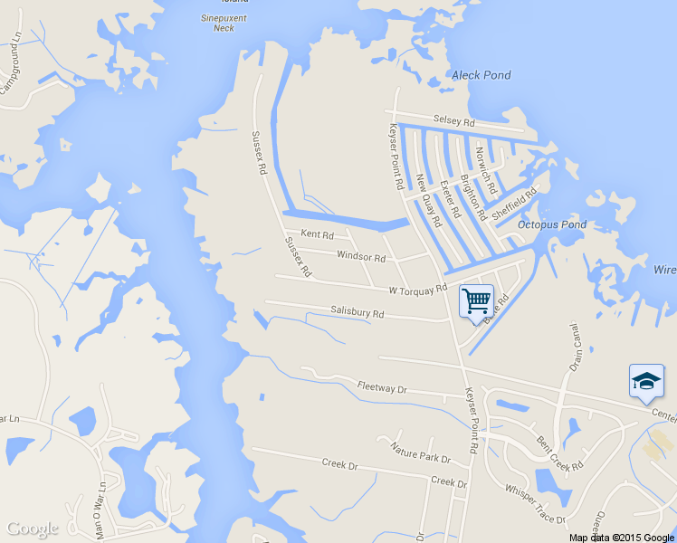 map of restaurants, bars, coffee shops, grocery stores, and more near 12431 West Torquay Road in Ocean City