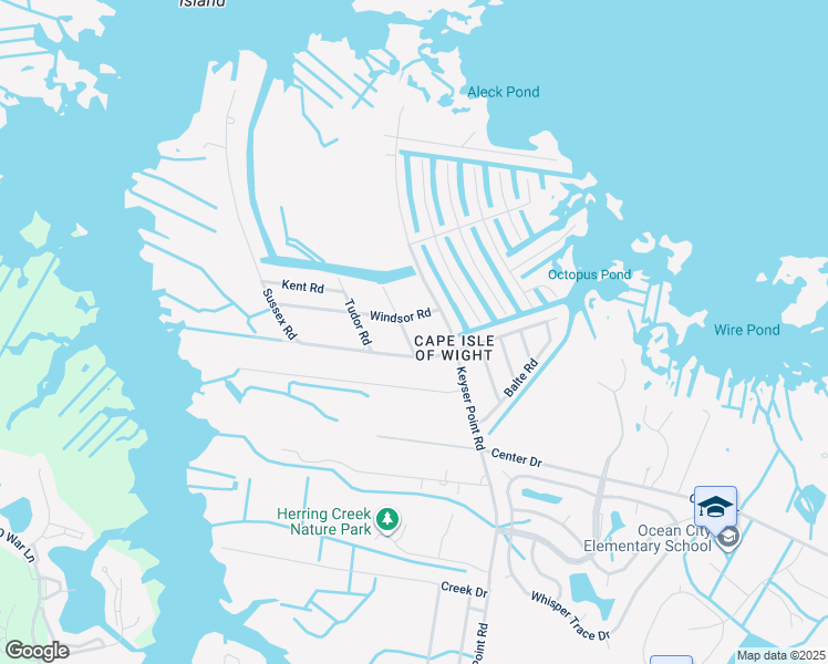 map of restaurants, bars, coffee shops, grocery stores, and more near 10332 Walthan Road in Ocean City