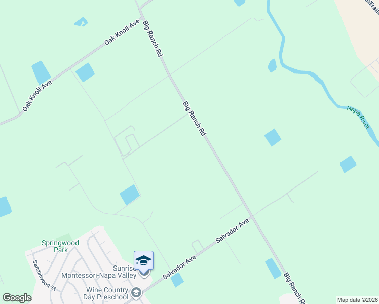 map of restaurants, bars, coffee shops, grocery stores, and more near 4125 Big Ranch Road in Napa