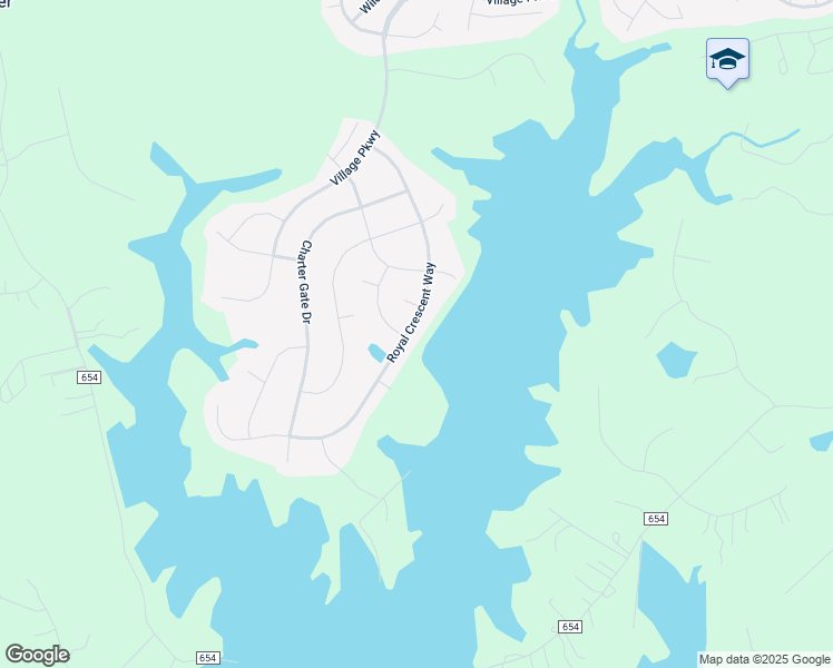 map of restaurants, bars, coffee shops, grocery stores, and more near 53 Royal Crescent Way in Fredericksburg