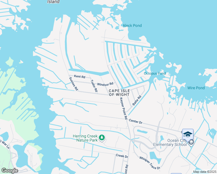map of restaurants, bars, coffee shops, grocery stores, and more near 10332 Walthan Road in Ocean City