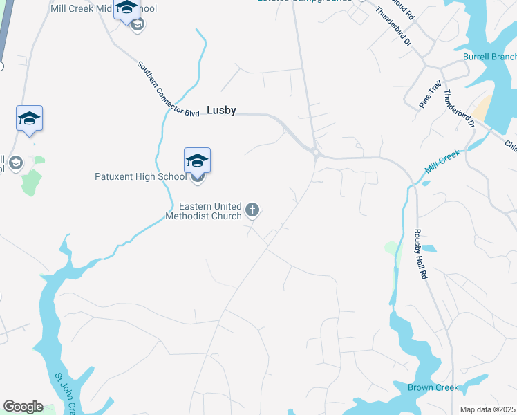 map of restaurants, bars, coffee shops, grocery stores, and more near in Lusby