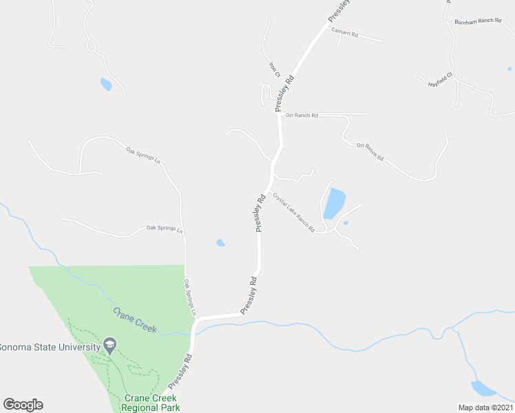 map of restaurants, bars, coffee shops, grocery stores, and more near 5150 Pressley Road in Santa Rosa