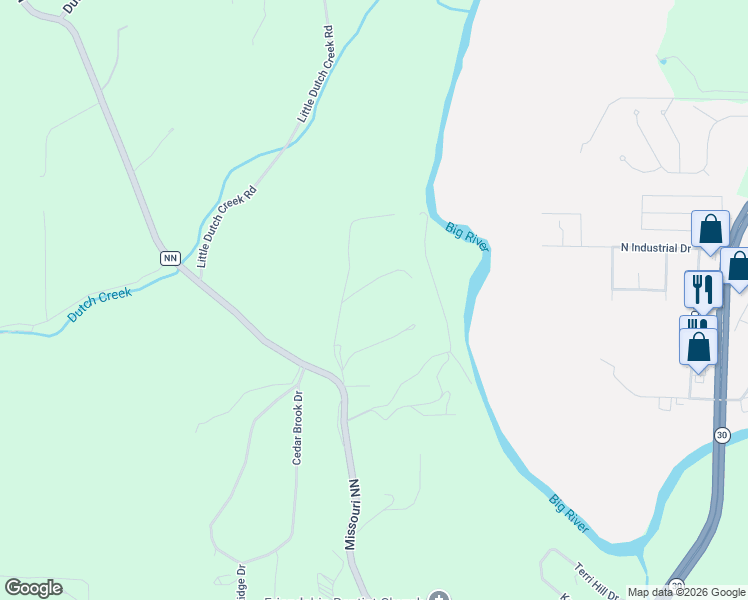 map of restaurants, bars, coffee shops, grocery stores, and more near 8906 Riverview Drive in Cedar Hill