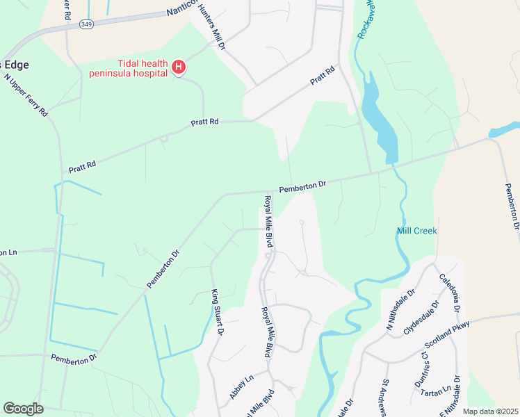 map of restaurants, bars, coffee shops, grocery stores, and more near 5808 Royal Mile Boulevard in Salisbury