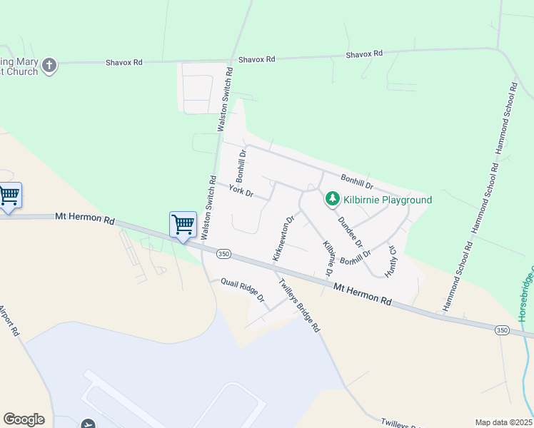 map of restaurants, bars, coffee shops, grocery stores, and more near 5892 Kirknewton Drive in Salisbury