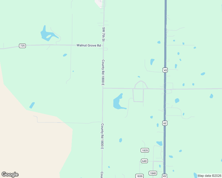 map of restaurants, bars, coffee shops, grocery stores, and more near 1806 County Road 690 North in Fairfield