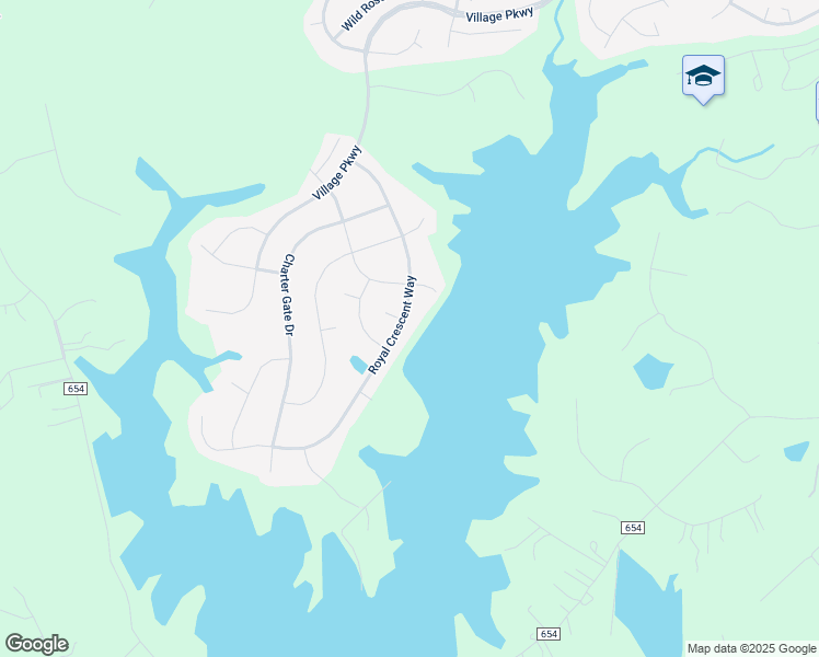 map of restaurants, bars, coffee shops, grocery stores, and more near 47 Royal Crescent Way in Fredericksburg