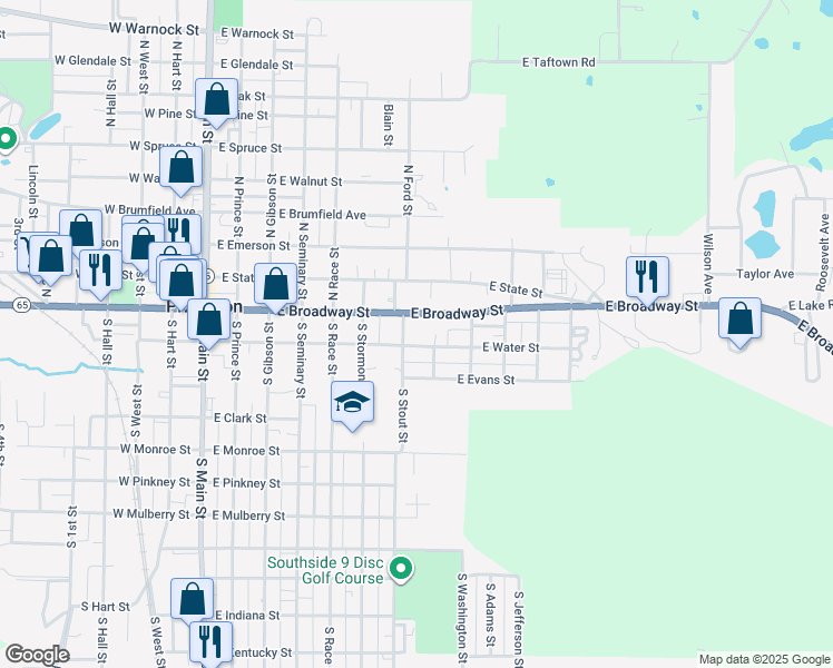 map of restaurants, bars, coffee shops, grocery stores, and more near in Princeton