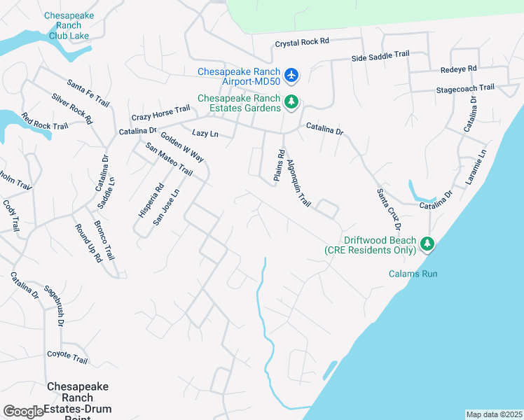 map of restaurants, bars, coffee shops, grocery stores, and more near 12424 Black Mesa Trail in Lusby