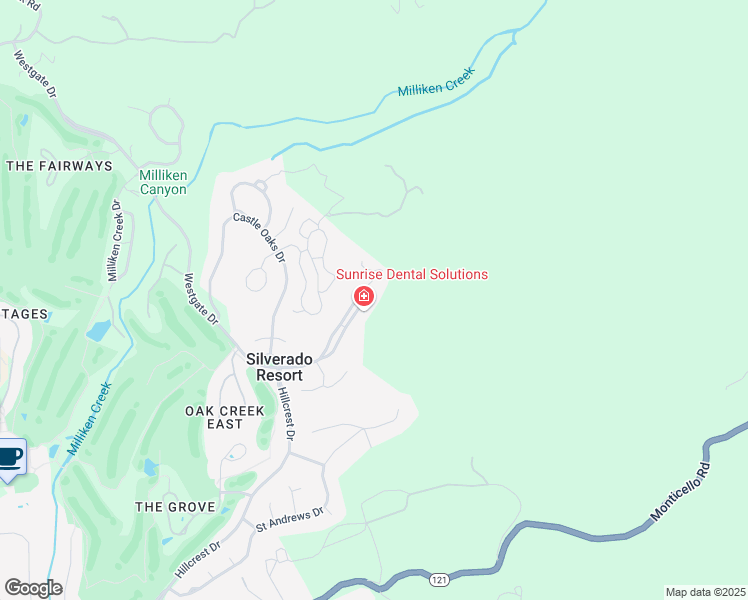 map of restaurants, bars, coffee shops, grocery stores, and more near 545 Westgate Drive in Napa