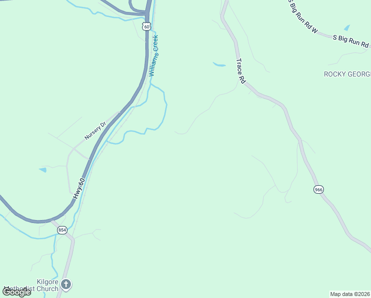 map of restaurants, bars, coffee shops, grocery stores, and more near 1100-1398 Badgett Lane in Rush