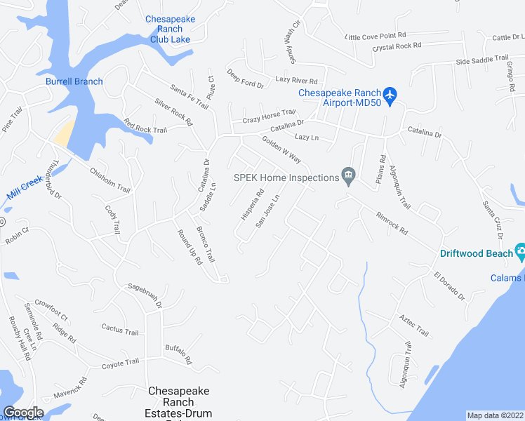 map of restaurants, bars, coffee shops, grocery stores, and more near 12439 San Jose Lane in Lusby