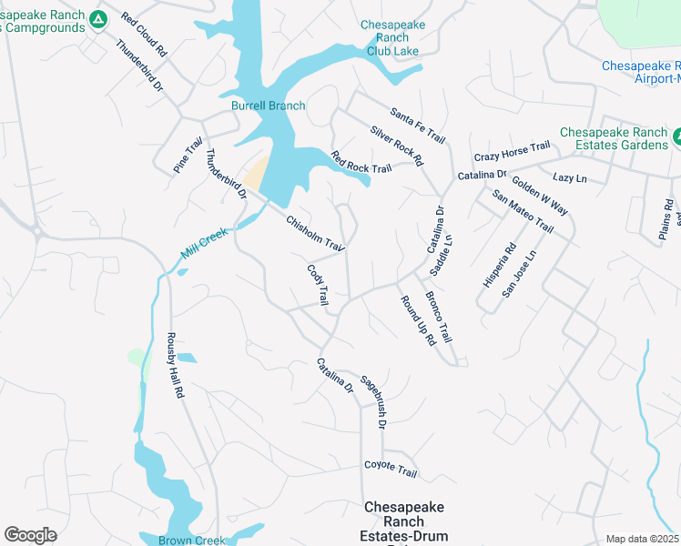map of restaurants, bars, coffee shops, grocery stores, and more near 512 Chisholm Trail in Lusby