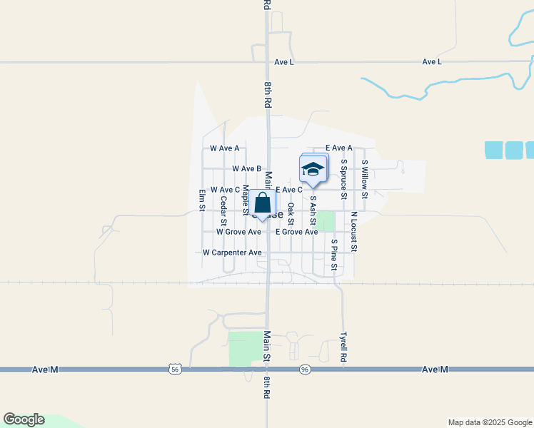 map of restaurants, bars, coffee shops, grocery stores, and more near in Chase