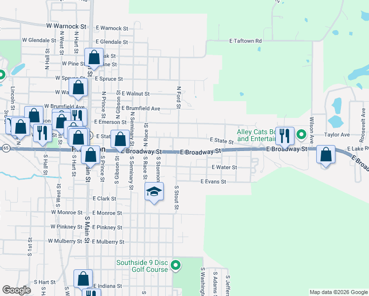 map of restaurants, bars, coffee shops, grocery stores, and more near in Princeton