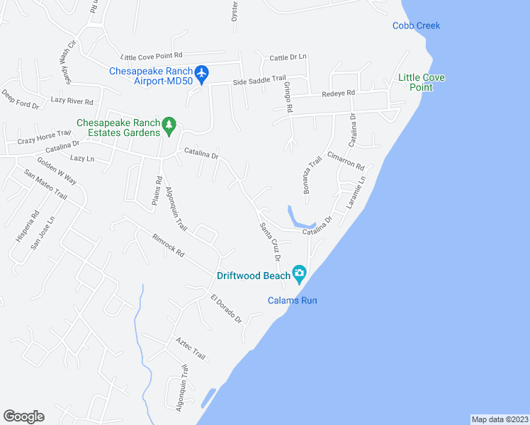 map of restaurants, bars, coffee shops, grocery stores, and more near 982 Eagle Point in Lusby