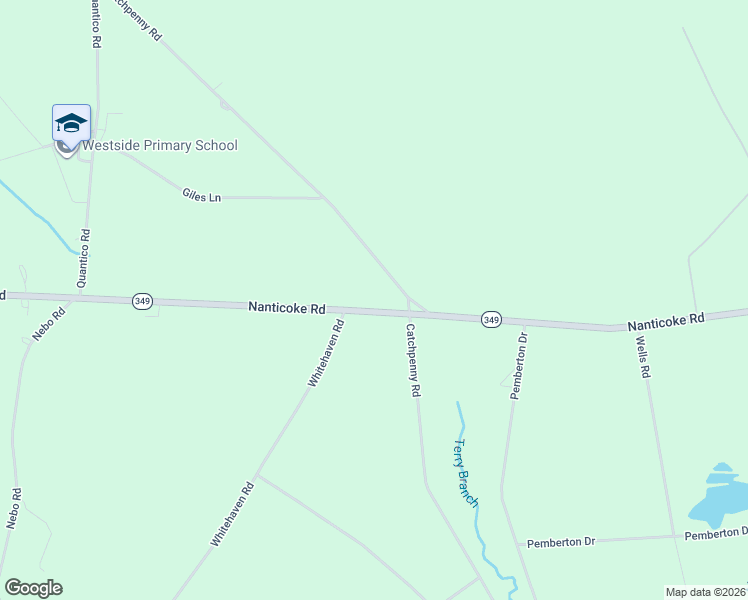 map of restaurants, bars, coffee shops, grocery stores, and more near 25616 Nanticoke Road in Quantico