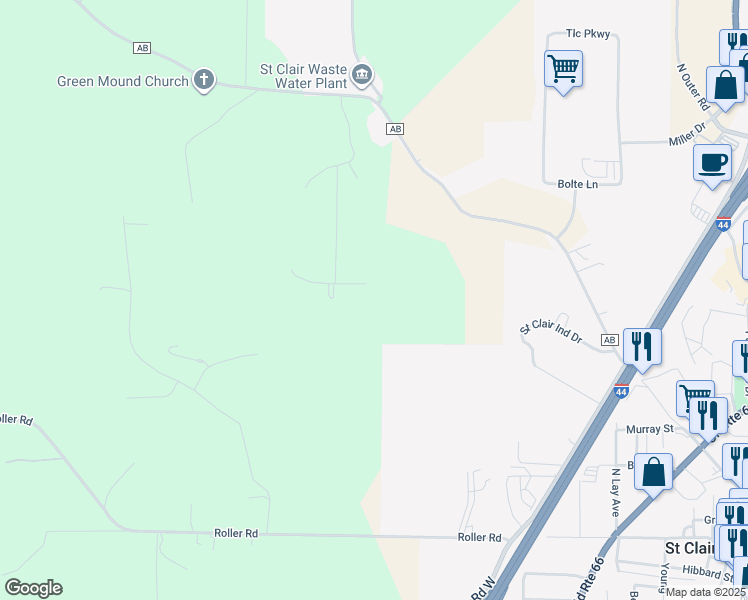 map of restaurants, bars, coffee shops, grocery stores, and more near 8 Magnum Court in Saint Clair