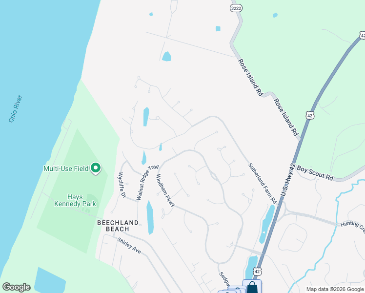 map of restaurants, bars, coffee shops, grocery stores, and more near 7005 Windham Parkway in Prospect