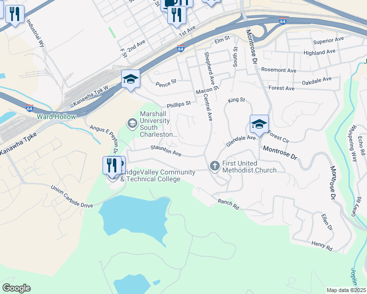 map of restaurants, bars, coffee shops, grocery stores, and more near 236 Sutherland Drive in Charleston