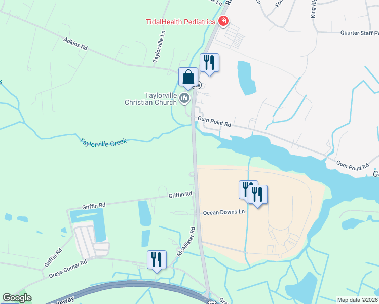map of restaurants, bars, coffee shops, grocery stores, and more near 10329 Racetrack Road in Berlin