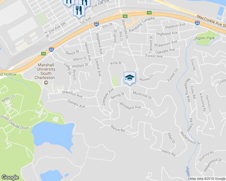 map of restaurants, bars, coffee shops, grocery stores, and more near 820 Glendale Avenue in Charleston