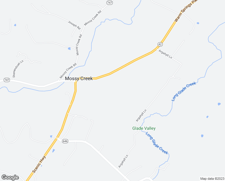 map of restaurants, bars, coffee shops, grocery stores, and more near 5097 Scenic Highway in Bridgewater