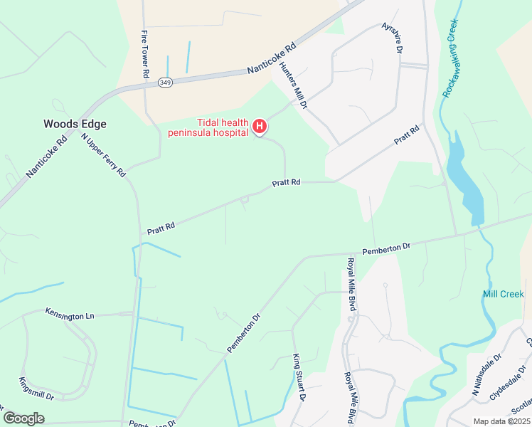 map of restaurants, bars, coffee shops, grocery stores, and more near 26725 Pratt Road in Salisbury