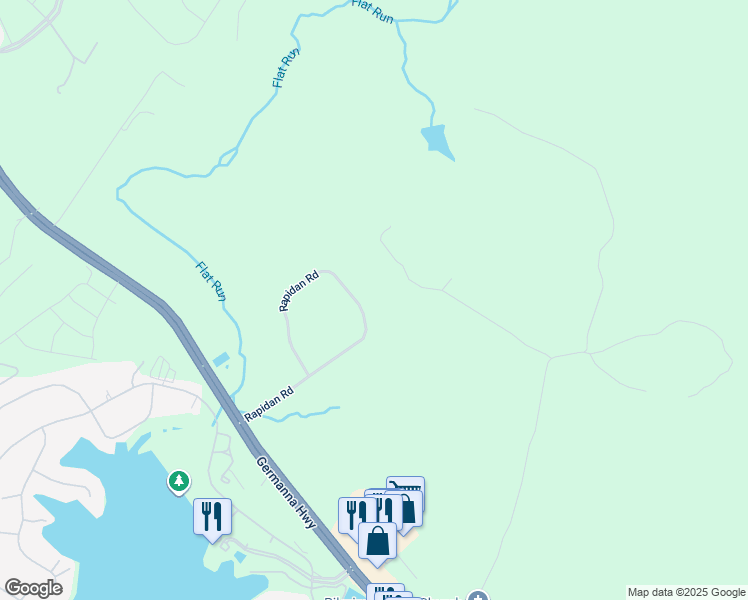 map of restaurants, bars, coffee shops, grocery stores, and more near 6 Rapidan Road in Locust Grove
