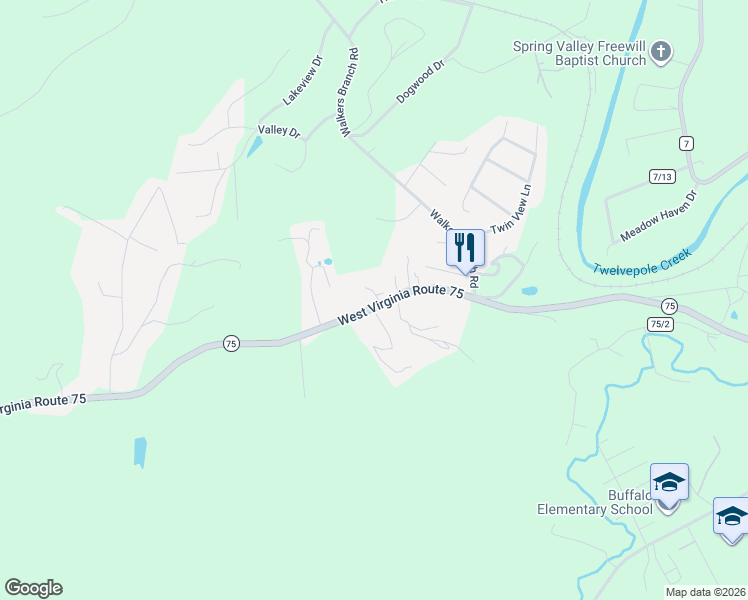 map of restaurants, bars, coffee shops, grocery stores, and more near 3101 Jorclay Drive in Huntington