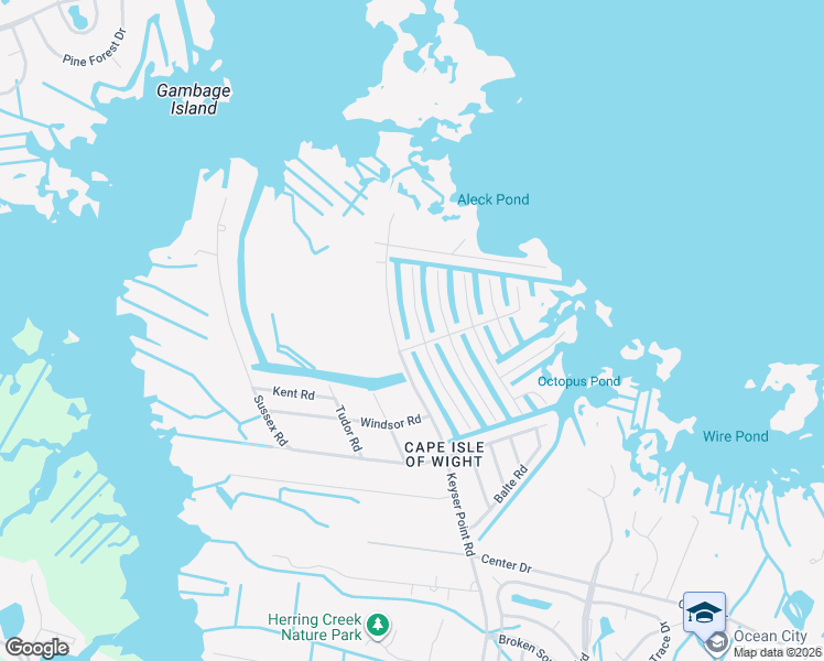 map of restaurants, bars, coffee shops, grocery stores, and more near 10424 New Quay Road in Ocean City