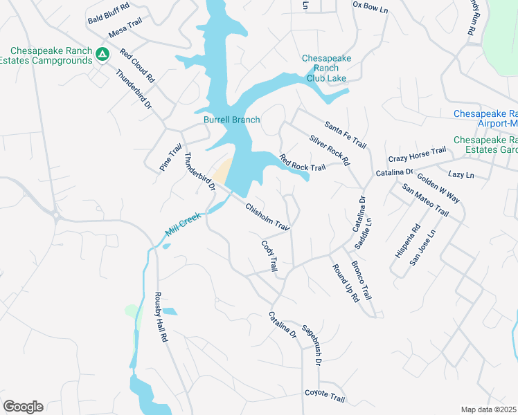 map of restaurants, bars, coffee shops, grocery stores, and more near 539 Chisholm Trail in Lusby