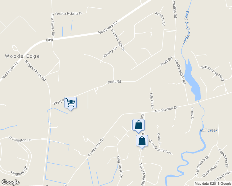 map of restaurants, bars, coffee shops, grocery stores, and more near 26787 Pratt Road in Salisbury