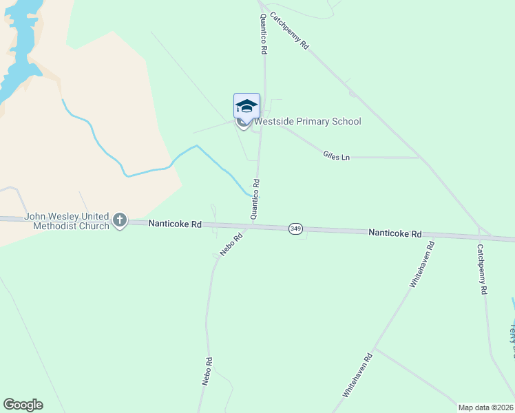 map of restaurants, bars, coffee shops, grocery stores, and more near 5921 Quantico Road in Quantico