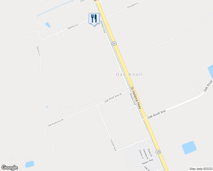 map of restaurants, bars, coffee shops, grocery stores, and more near 5137 Saint Helena Highway in Napa