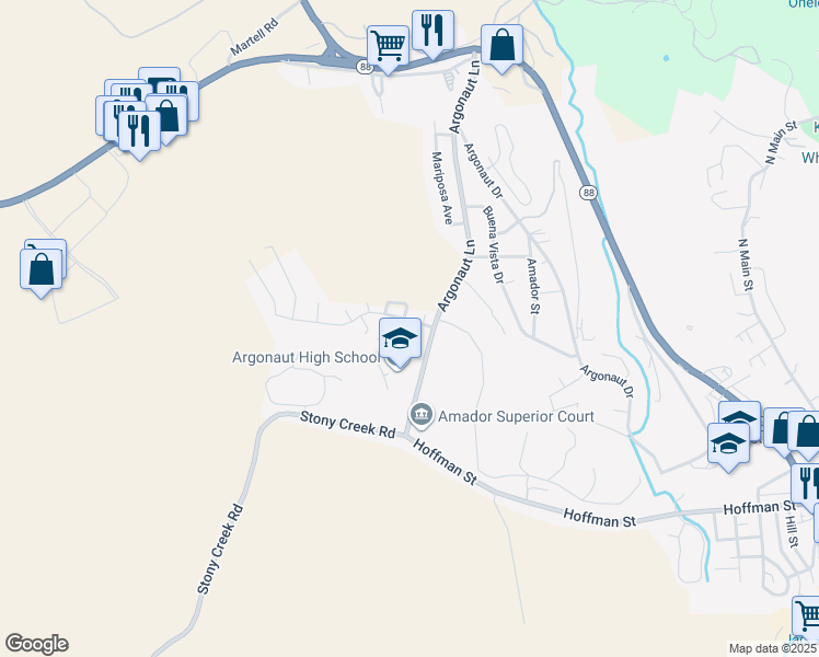 map of restaurants, bars, coffee shops, grocery stores, and more near 16 Westview Drive in Jackson