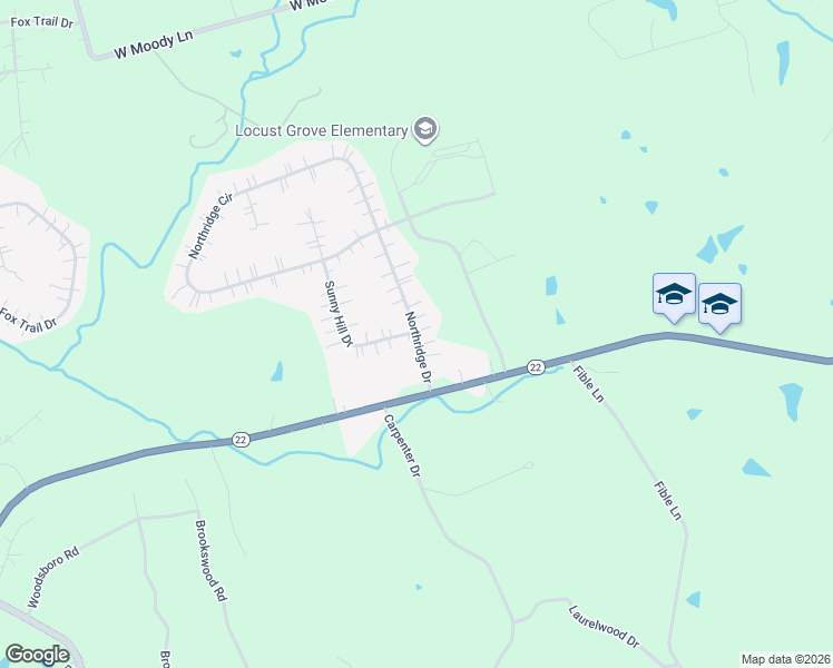 map of restaurants, bars, coffee shops, grocery stores, and more near 4719 Northridge Drive in Crestwood