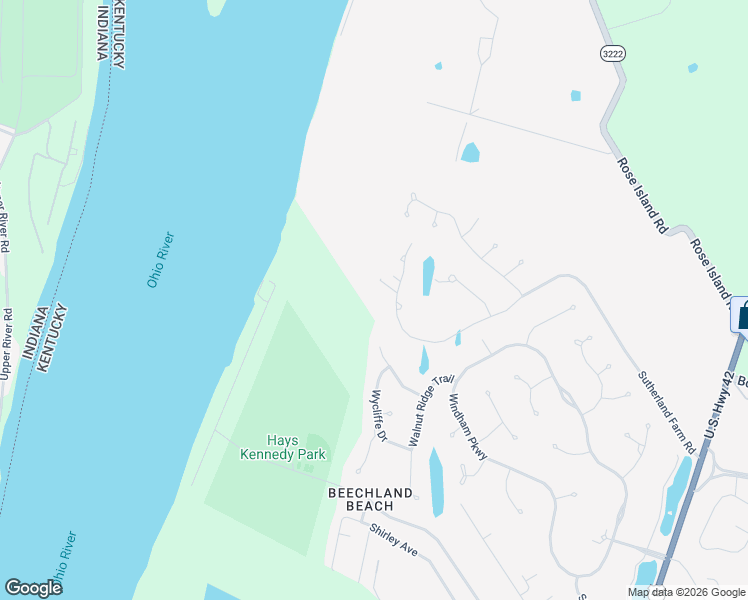 map of restaurants, bars, coffee shops, grocery stores, and more near 7600 Endecott Place in Prospect