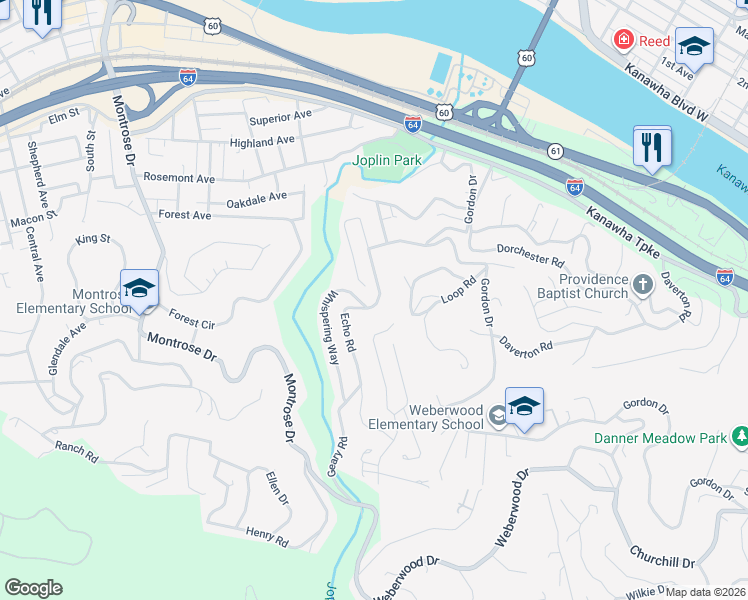 map of restaurants, bars, coffee shops, grocery stores, and more near 786 Echo Road in Charleston
