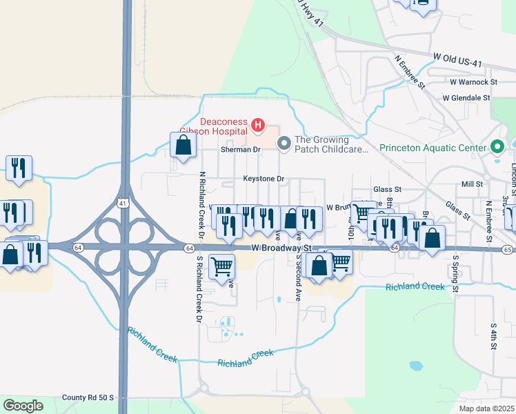 map of restaurants, bars, coffee shops, grocery stores, and more near 200 4th Avenue in Princeton